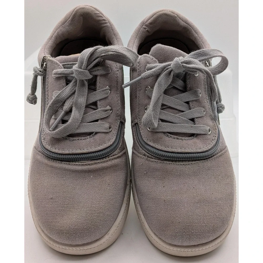 Billy CS Sneaker Shoes Kids Size 5W Gray Zip Canvas Low Top Casual Comfort
